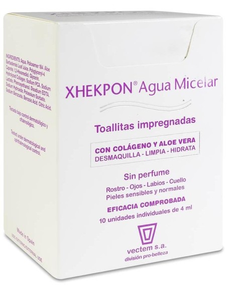 Xhekpon Toallitas Desmaquillantes Agua Micelar 10Uds
