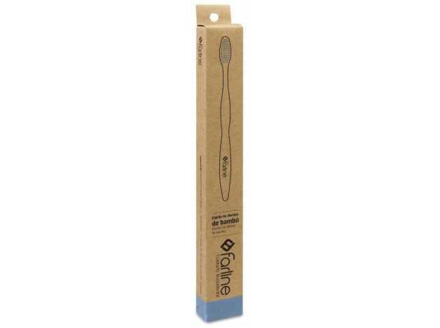 Farline Cepillo De Dientes Bambú Azul, 4 Uds