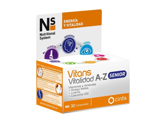 Ns Vitans Vitalidad A-Z Senior, 30 Comprimidos