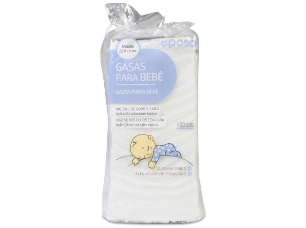 Aposán Gasas Para Bebé, 100 Uds