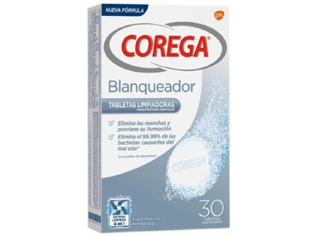 Corega Blanqueador Limpieza Prótesis Dental, 30...