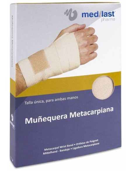 Medilast Muñequera Metacarpiana Beige Talla Única, 1 Ud