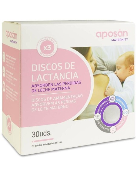 Aposán Discos De Lactancia, 30 Unidades
