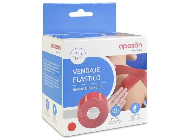 Aposán Dynamic Vendaje Elástico Rojo 5 Cm X 5...