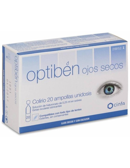 Optiben Ojos Secos 20 Ampollas Unidosis 0_25Ml