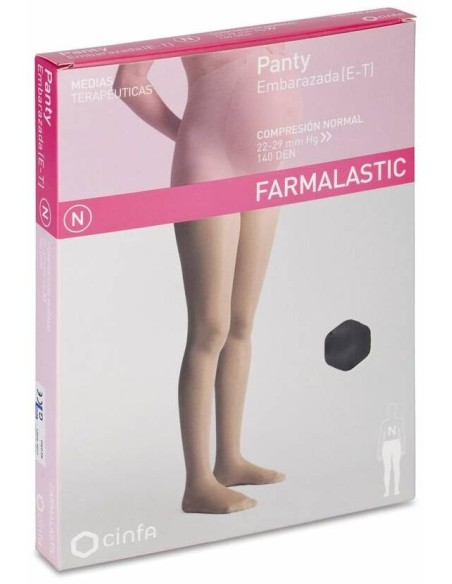 Farmalastic Panty Embarazada De Compresión Normal Negro Talla Grande, 1 Ud