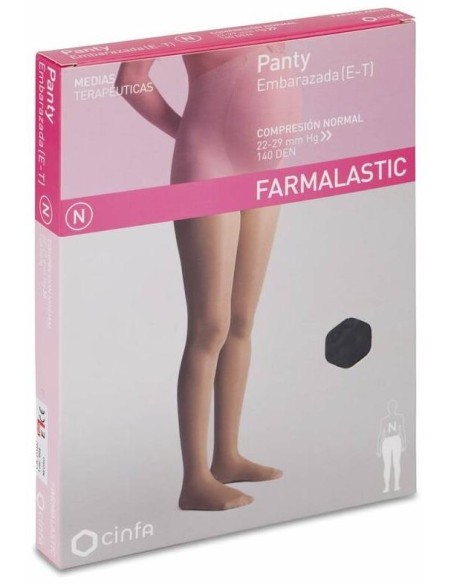 Farmalastic Panty Embarazada De Compresión Normal Negro Talla Extragrande, 1 Ud