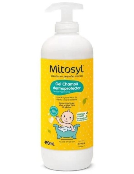 Mitosyl Bebé Y Niño Gel Limpiador Bio Cuerpo %26 Cabello 490Ml