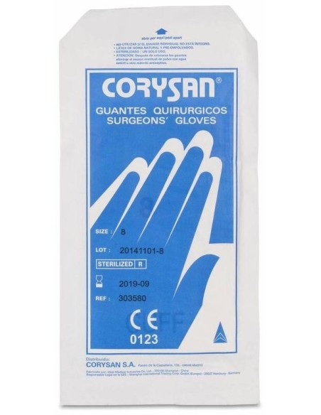 Corysan Guantes Quirúrgicos Esterilizados Talla 8, 2 Uds