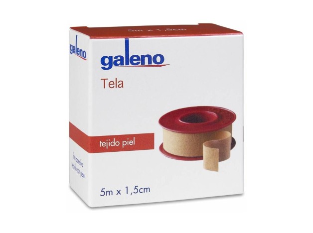 Galeno Esparadrapo Tejido Piel 5M X 1,5 Cm, 1 Ud