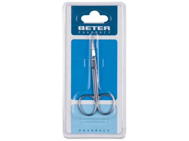 Tijera Manicura Pieles Curva Cromada Beter, 1 Ud
