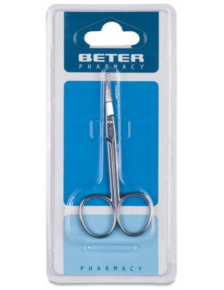 Tijera Manicura Pieles Curva Cromada Beter, 1 Ud