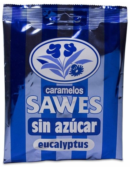 Sawes Pastillas Balsámicas Sin Azícar Sabor Eucalyptus En Bolsa 50G