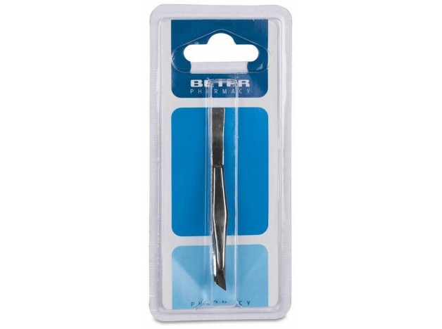 Beter Pinza De Depilar Punta Oblicua Cromada, 1 Ud