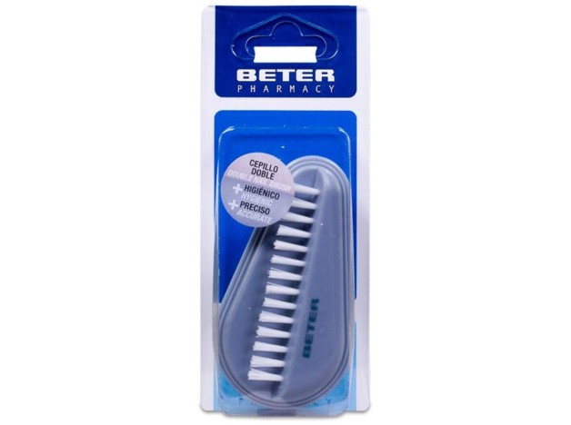 Beter Cepillo Uñas Doble Púas De Nylon, 1 Unidad