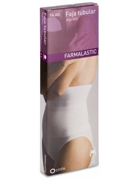 Farmalastic Faja Tubular De Algodón Blanca Talla 1, 1 Ud