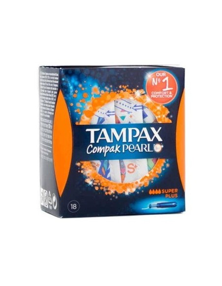 Tampax Compak Pearl 100% Algodón Super 18 Uds