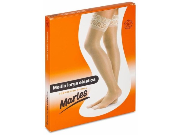 Maries Media Larga Elástica Con Blonda...