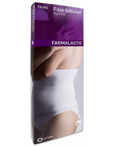Cinfa Farmalastic Faja Tubular De Algodón Blanca Talla 3, 1 Unidad