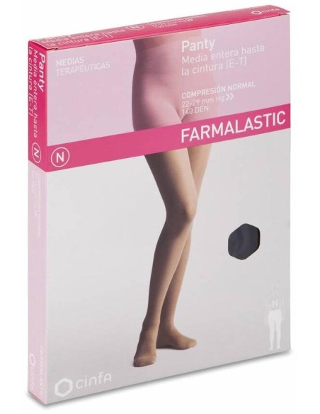Farmalastic Panty-Media Hasta La Cintura (E-T) Compresión Normal T-Reina Negro