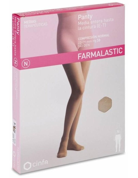 Farmalastic Panty-Media Hasta La Cintura (E-T) Compresión Normal T-Reina Plus Beige 1Ud