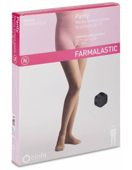 Farmalastic Panty-Media Hasta La Cintura (E-T) Compresión Normal T-Reina Plus Negro