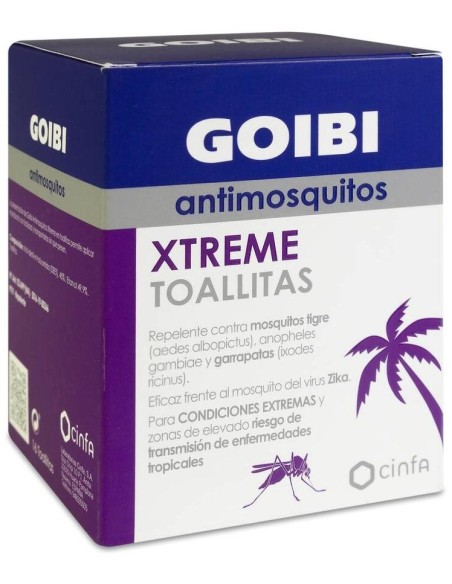 Goibi Antimosquitos Xtreme Toallitas Repelente, 16 Uds