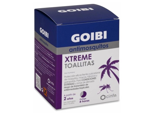 Goibi Antimosquitos Xtreme Toallitas Repelente,...