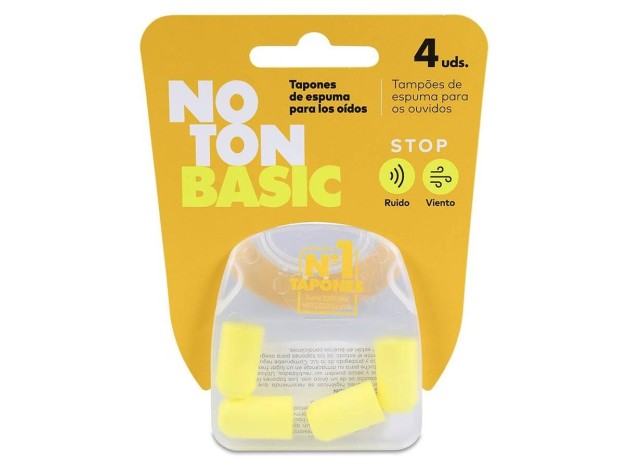 Noton Basic Tapones De Espuma Para Oídos, 4 Uds