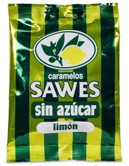 Sawes Pastillas Balsámicas Sin Azúcar Sabor Limón Con Vitamina C En Bolsa 50G