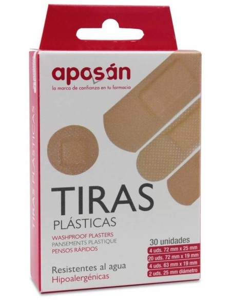 Aposán Aposito Adhesivos Plástico 4 Tamaños 30Uds