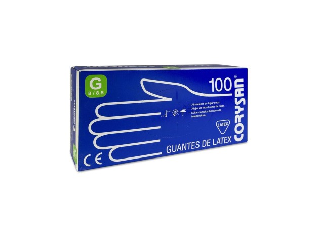 Corysan Guantes Látex Talla Grande 100Uds
