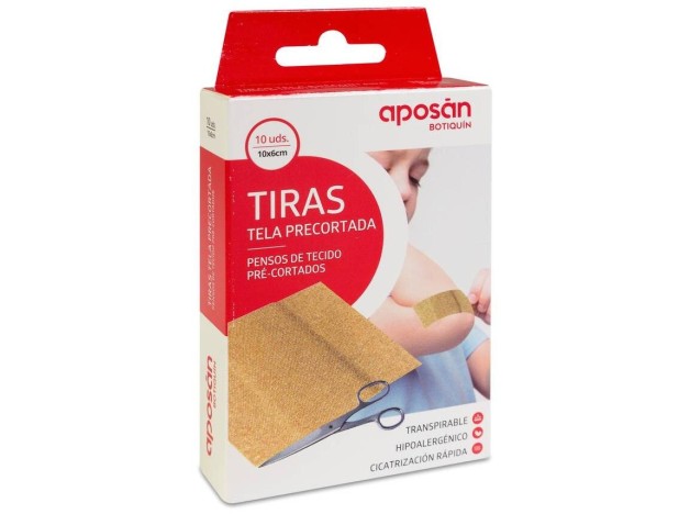 Aposán Tiras De Tela Precortadas 10X6 Cm, 10 Uds