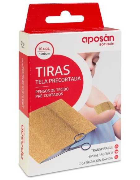 Aposán Tiras De Tela Precortadas 10X6 Cm, 10 Uds