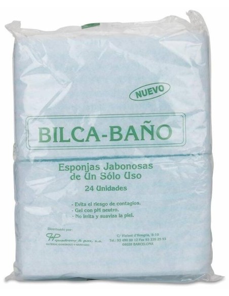 Bilca Esponja Jabonosa Baño, 24 Uds