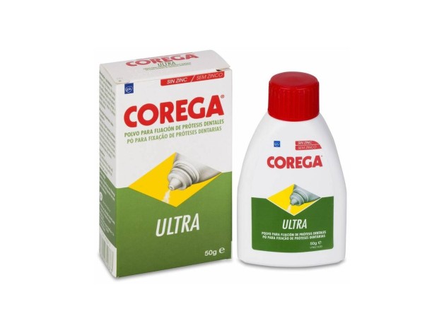 Corega Ultra Adhesivo Prótesis Dental Polvo, 50 G