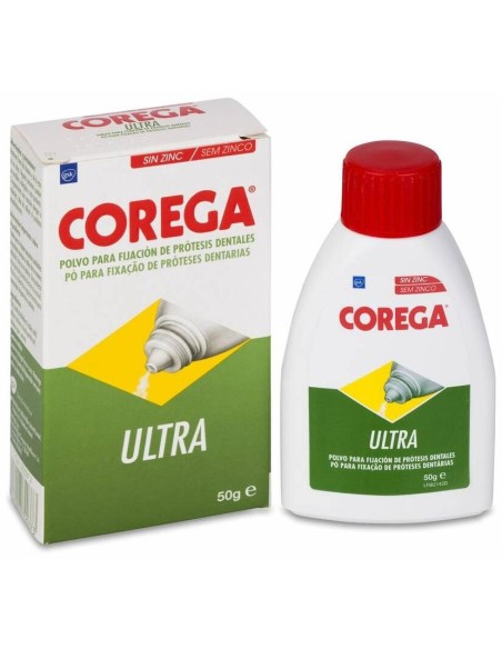 Corega Ultra Adhesivo Prótesis Dental Polvo, 50 G