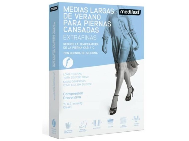 Medilast Media Larga Con Blonda Beige Extra...