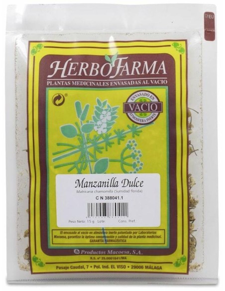 Herbofarma Manzanilla Dulce  Al Vacio 15 G