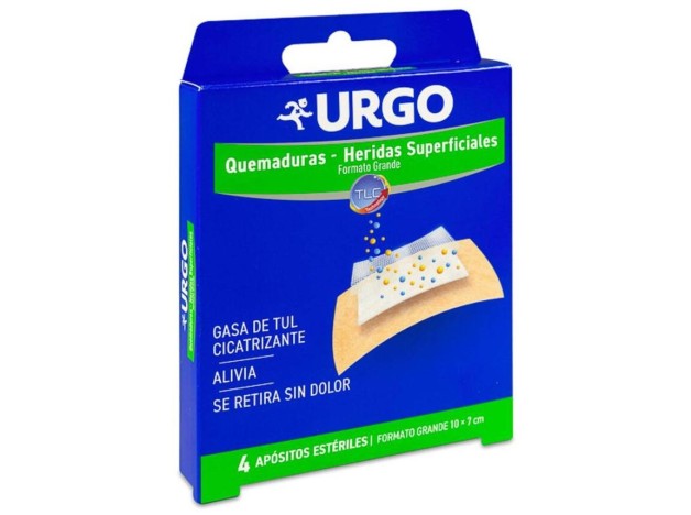 Urgo Quemaduras, 4 Apósitos Estériles