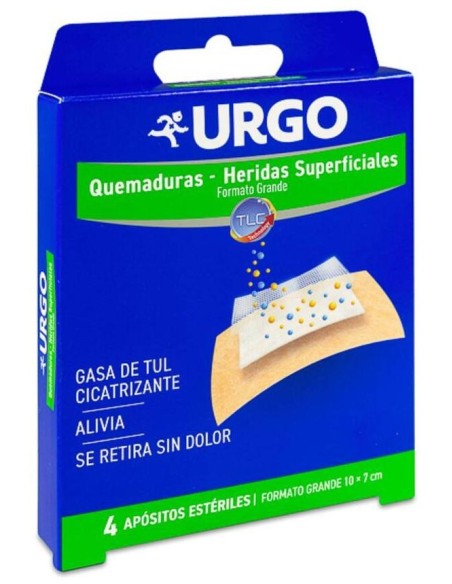 Urgo Quemaduras, 4 Apósitos Estériles