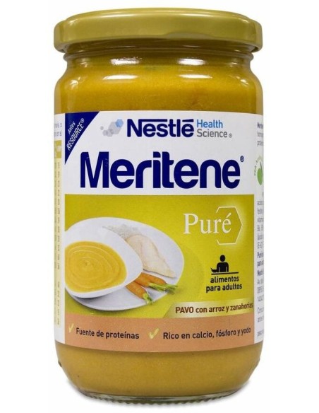 Meritene Puré Tarro Pavo Con Arroz Y Zanahorias, 300 G