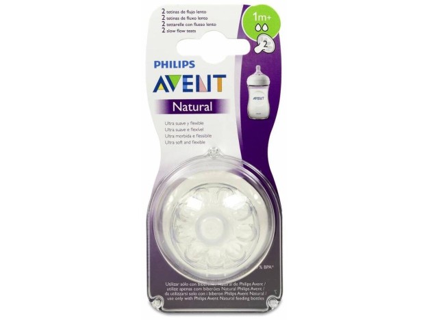 Tetina Natural Flujo Lento 2Ud. Scf042/27