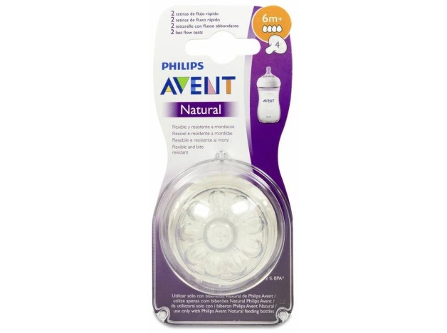 Philips Avent Tetina Natural +6 Meses, 2 Uds