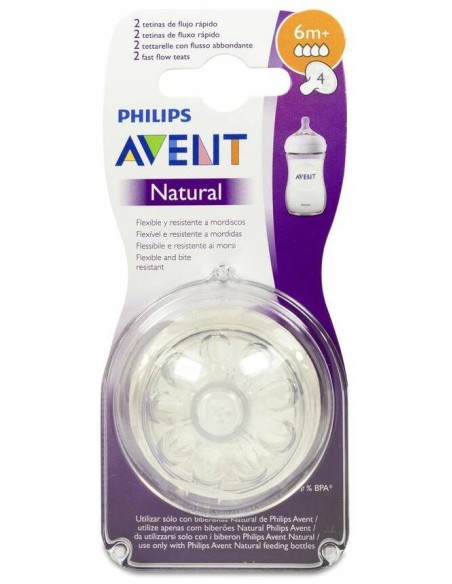 Philips Avent Tetina Natural +6 Meses, 2 Uds