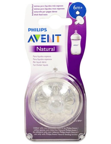 Tetina Natural Liquidos Espesos 2Ud. Scf046/27