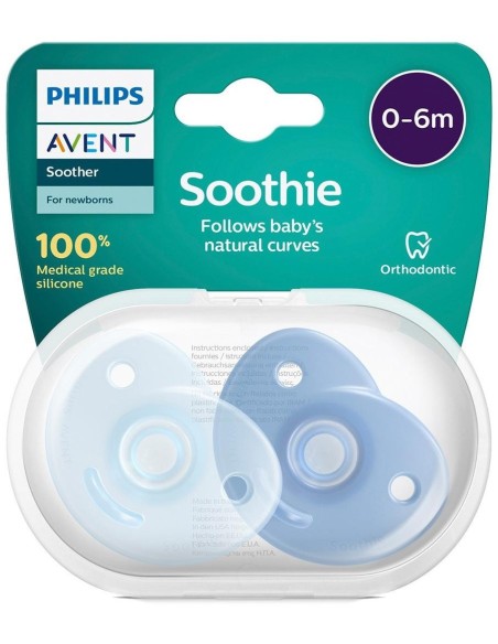 Philips Avent Soothies Chupete Silicona Niño 0-6 Meses, 2 Unidades