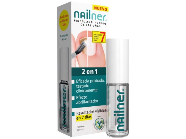 Nailner Pincel 2 En 1 Pincel Antihongos De Las...