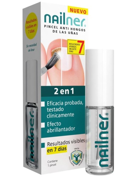 Nailner Pincel 2 En 1 Pincel Antihongos De Las Uñas 5 Ml