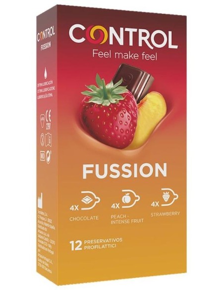 Control Fussion Chocolate, Melocotón Y Fresa, 12 Ud